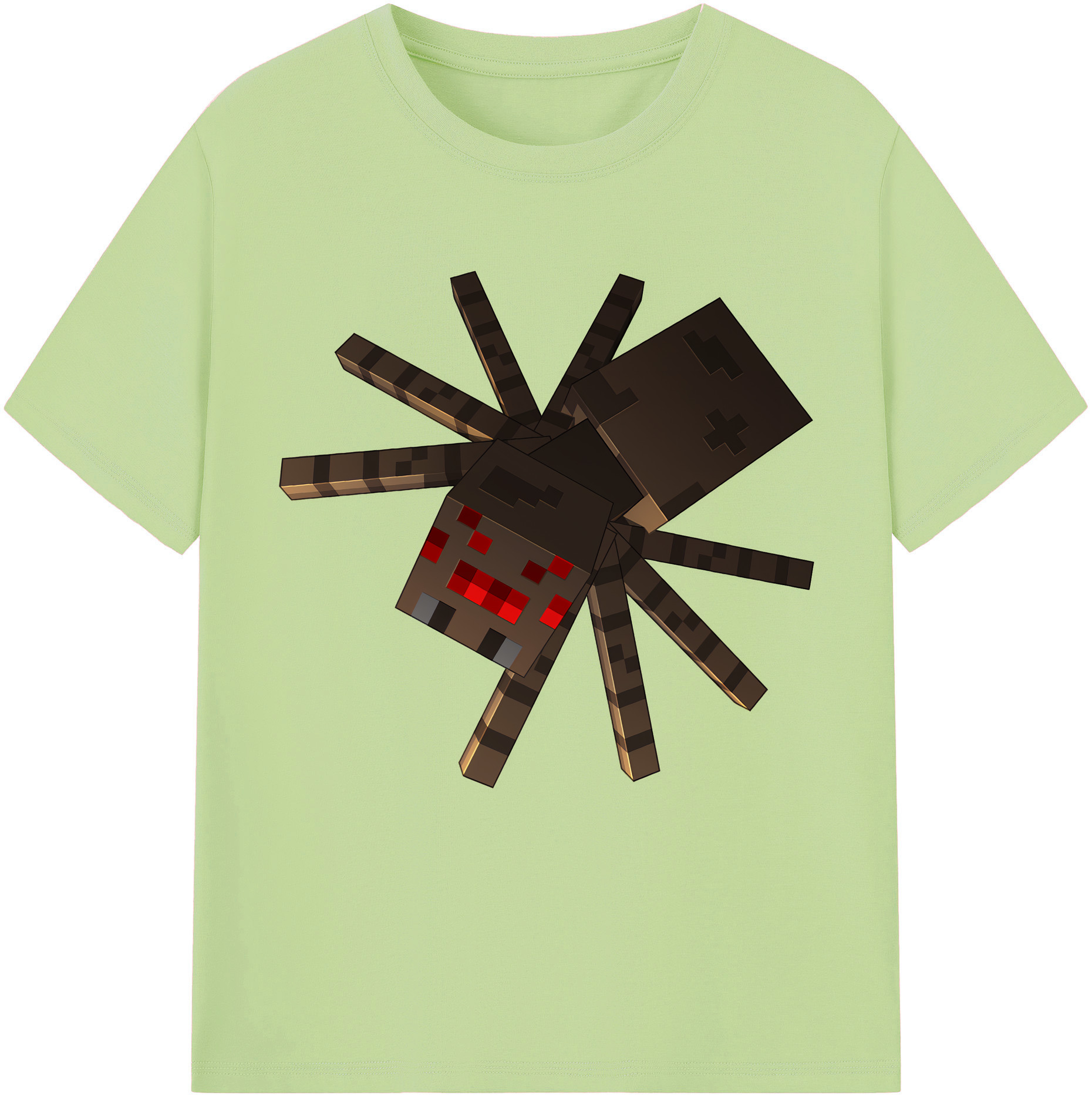 （画像用） マインクラフト ブロックの世界 Minecraft MC Block world 綿100％半袖Tシャツ（フロントプリント）